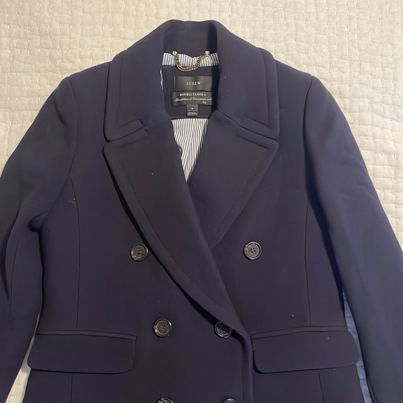 J. Crew double cloth double breasted navy peacoat - Picture 8 of 8